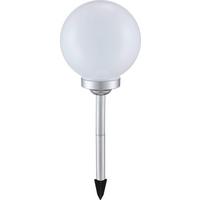 Solarleuchte 3378 - Silberfarben/Weiß, Basics, Kunststoff (30/70cm) - Globo