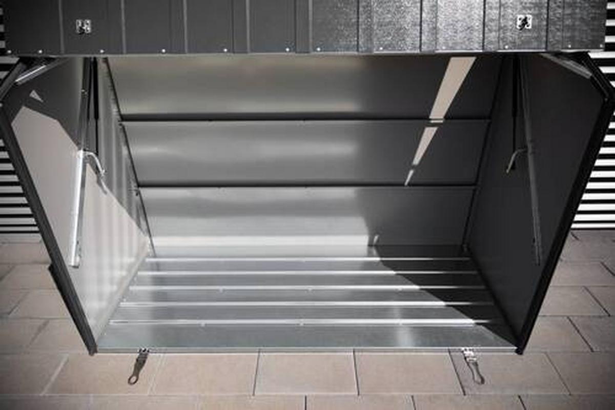 Geräteschrank Metall Sesame Anthrazit B/h: Ca. 76/139 Cm - Anthrazit, Basics, Metall (76/139/185cm)