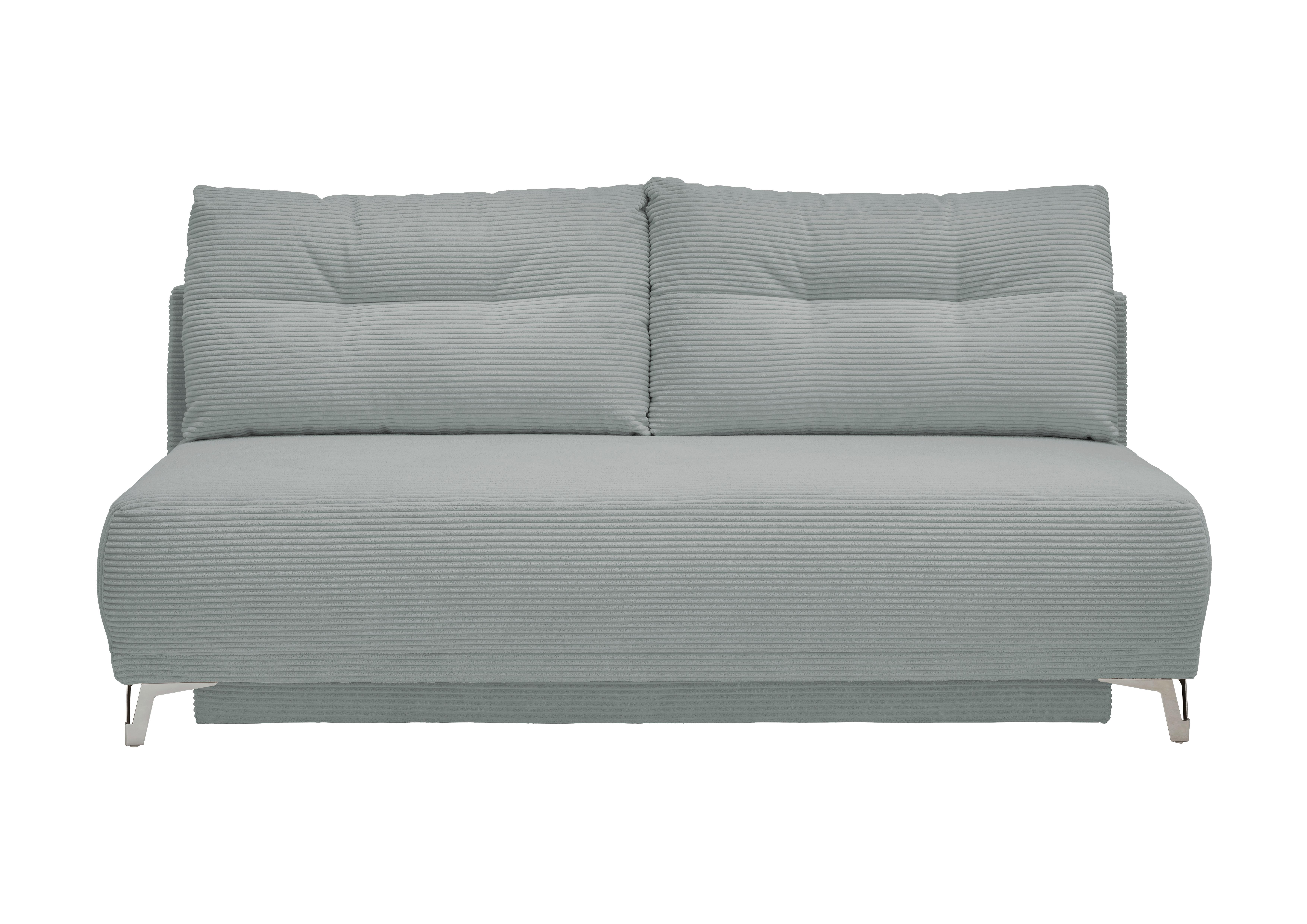 Schlafsofa Ari Hellblau Cord, B: 198 cm - Chromfarben/Hellblau, MODERN, Textil (198/90/100cm) - Livetastic