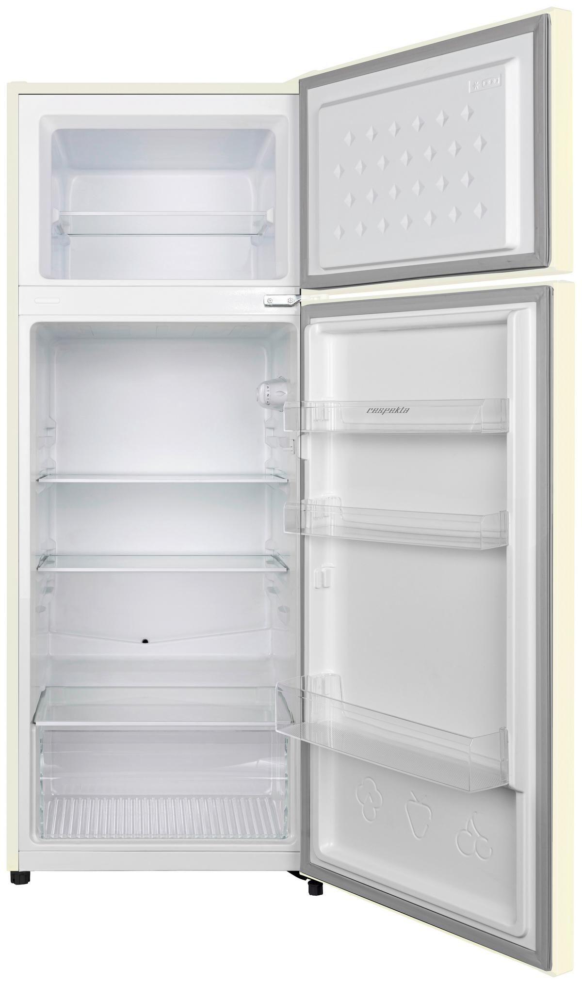Küchl-Gefrier-Kombination Creme B: 54cm - Creme, Trend, Glas/Kunststoff (54/142,8/55,1cm) - Respekta