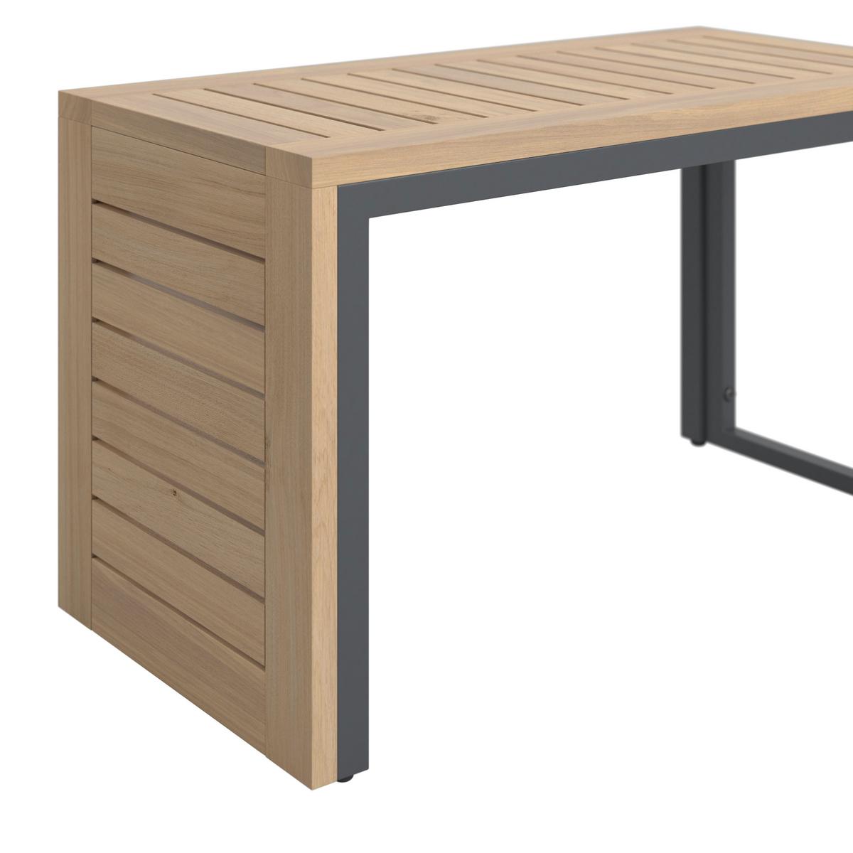 Loungegarnitur Mauri - Anthrazit/Weiß, MODERN, Holz/Textil (219/142cm) - Beldano