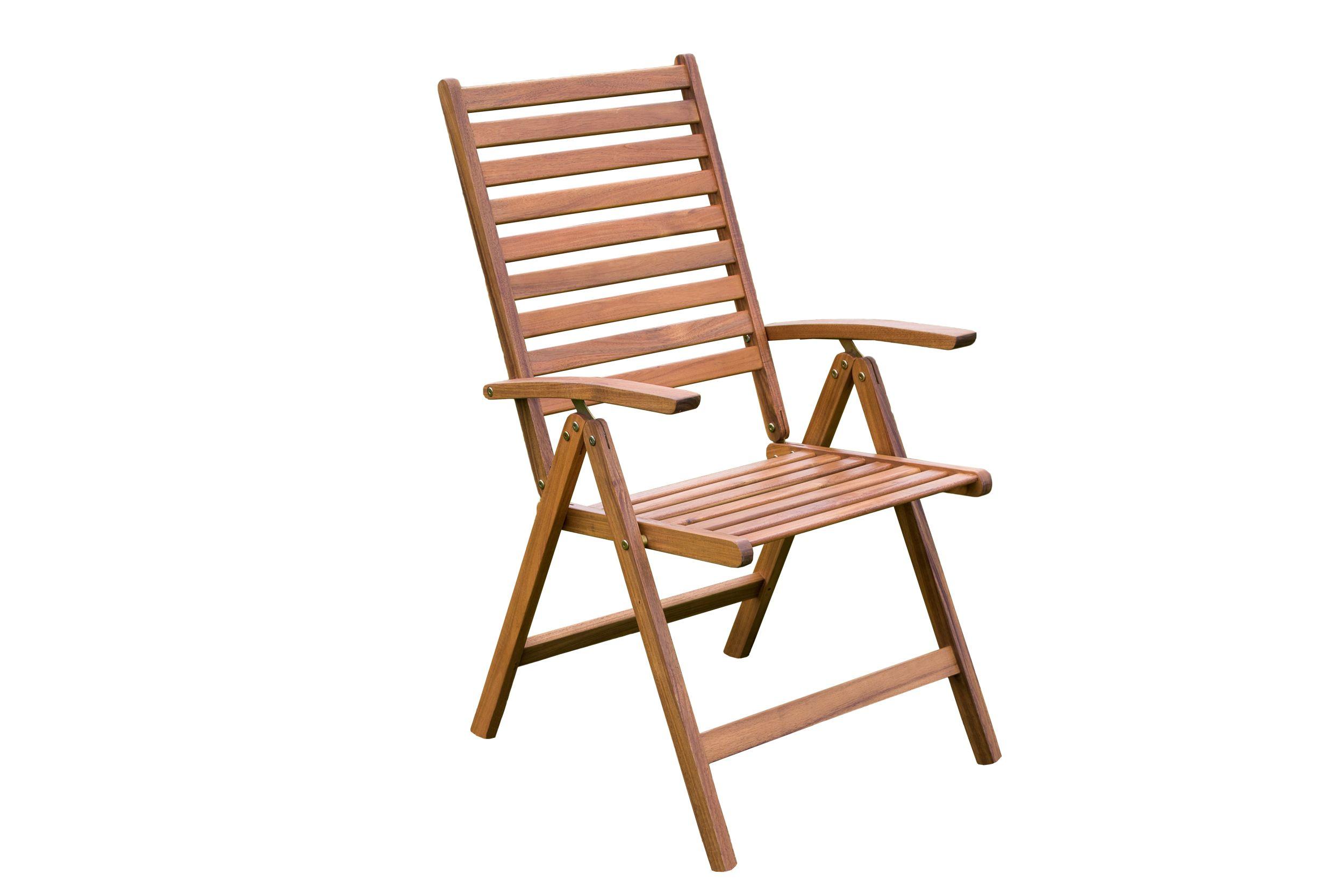 Gartensessel Klappbar La Plata Eukalyptusholz - Akaziefarben, ROMANTIK / LANDHAUS, Holz (63/114/95cm) - Gardenson