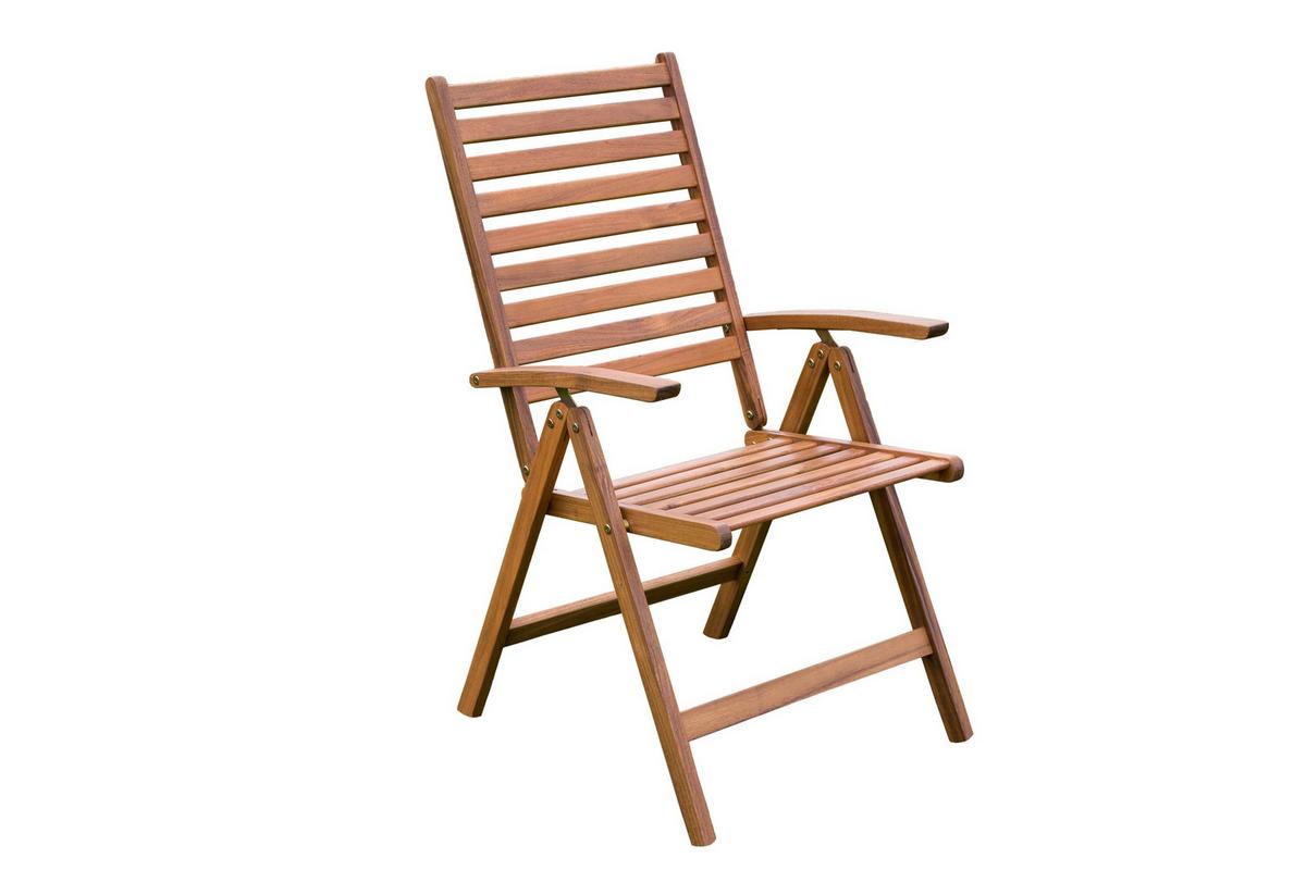 Gartensessel Klappbar La Plata Eukalyptusholz - Akaziefarben, ROMANTIK / LANDHAUS, Holz (63/114/95cm) - Gardenson