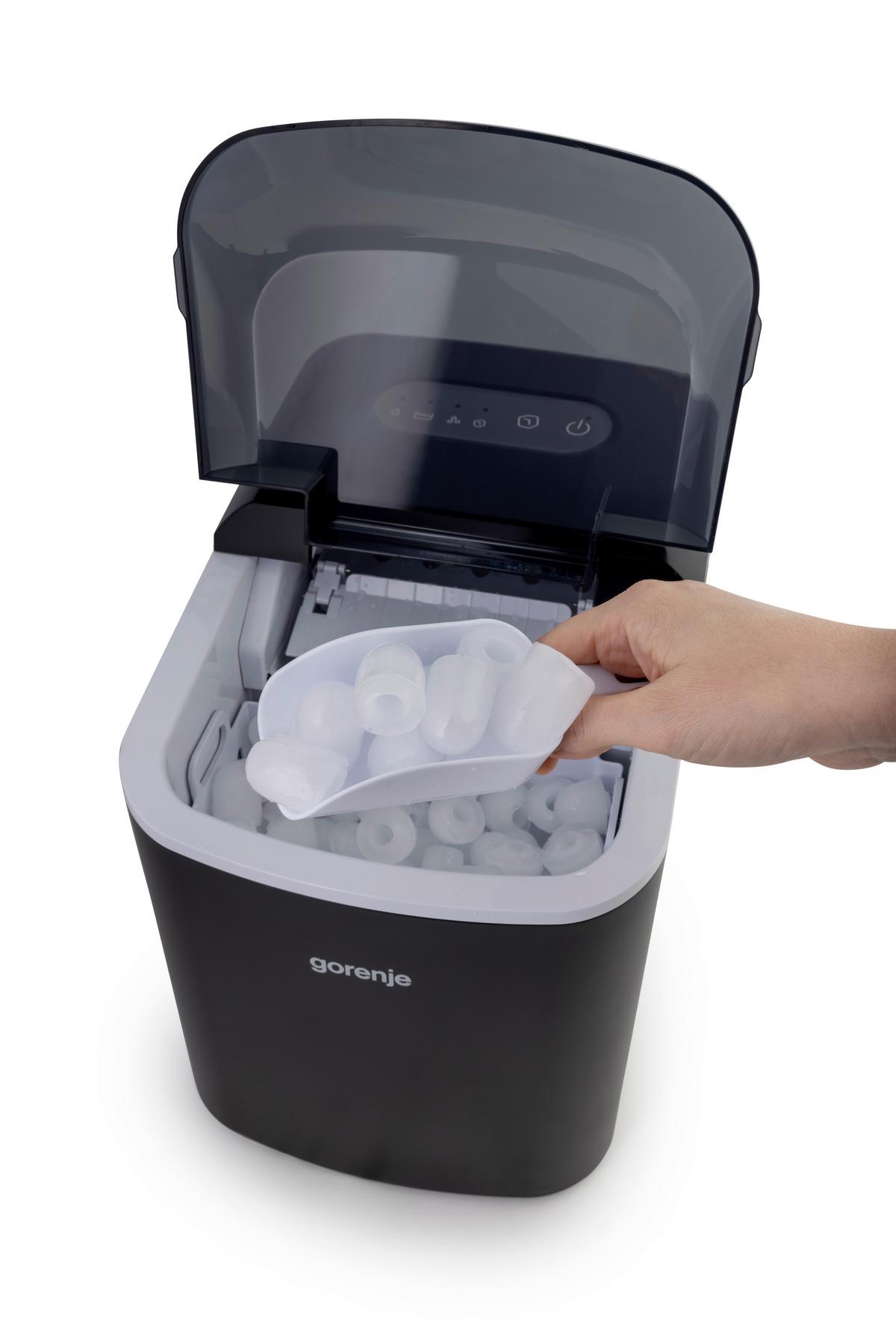 EISWÜRFELMASCHINE 120W - Schwarz, Basics, Kunststoff/Metall (32,3/36,3/24,8cm) - Gorenje