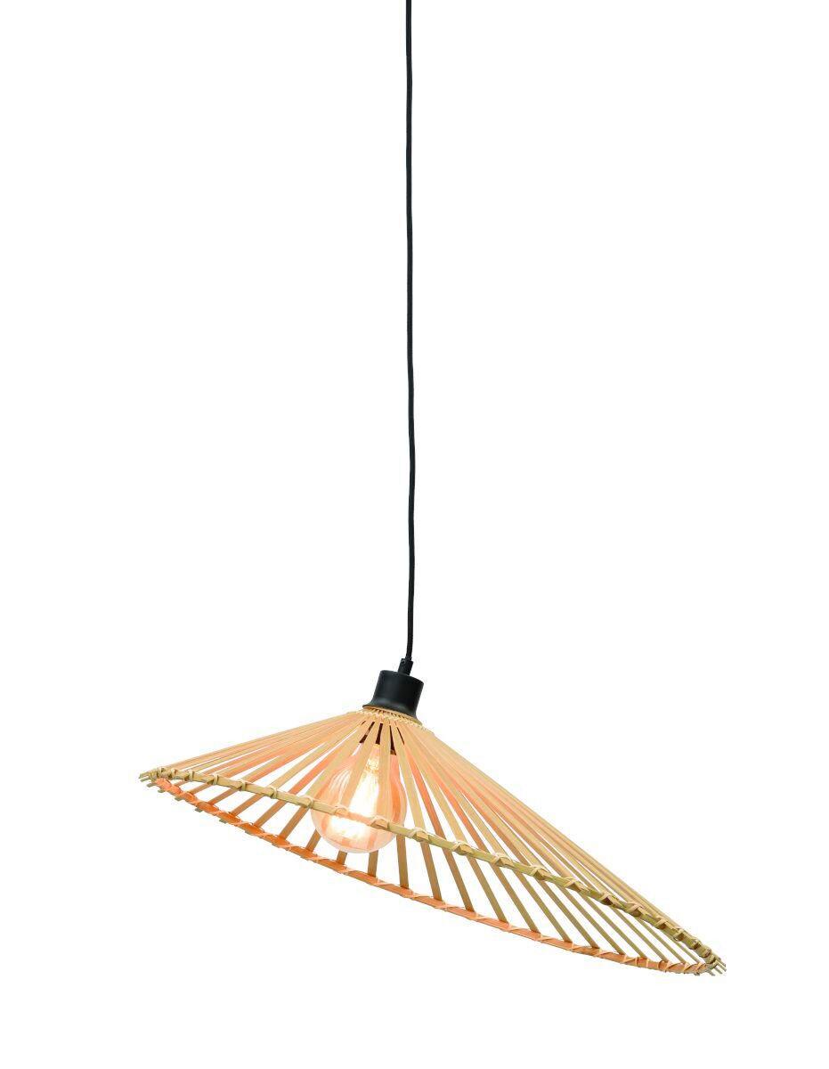 Hängeleuchte Bromo/h60/n - Naturfarben, Trend, Holz (60/14cm) - Good & Mojo