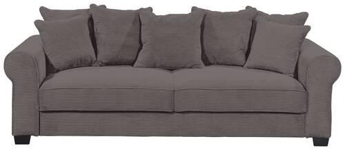 2-Sitzer-Sofa Mit Schlaffunktion Maureen B:250cm - Dunkelgrau/Schwarz, KONVENTIONELL, Textil (250/95/125cm) - MID.YOU