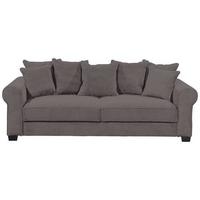 2-Sitzer-Sofa Mit Schlaffunktion Maureen B:250cm - Dunkelgrau/Schwarz, KONVENTIONELL, Textil (250/95/125cm) - MID.YOU