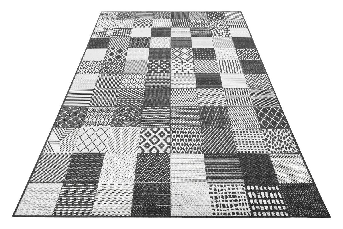 Outdoorteppich Chester - Schwarz/Weiß, KONVENTIONELL, Textil (200/290cm) - Esprit