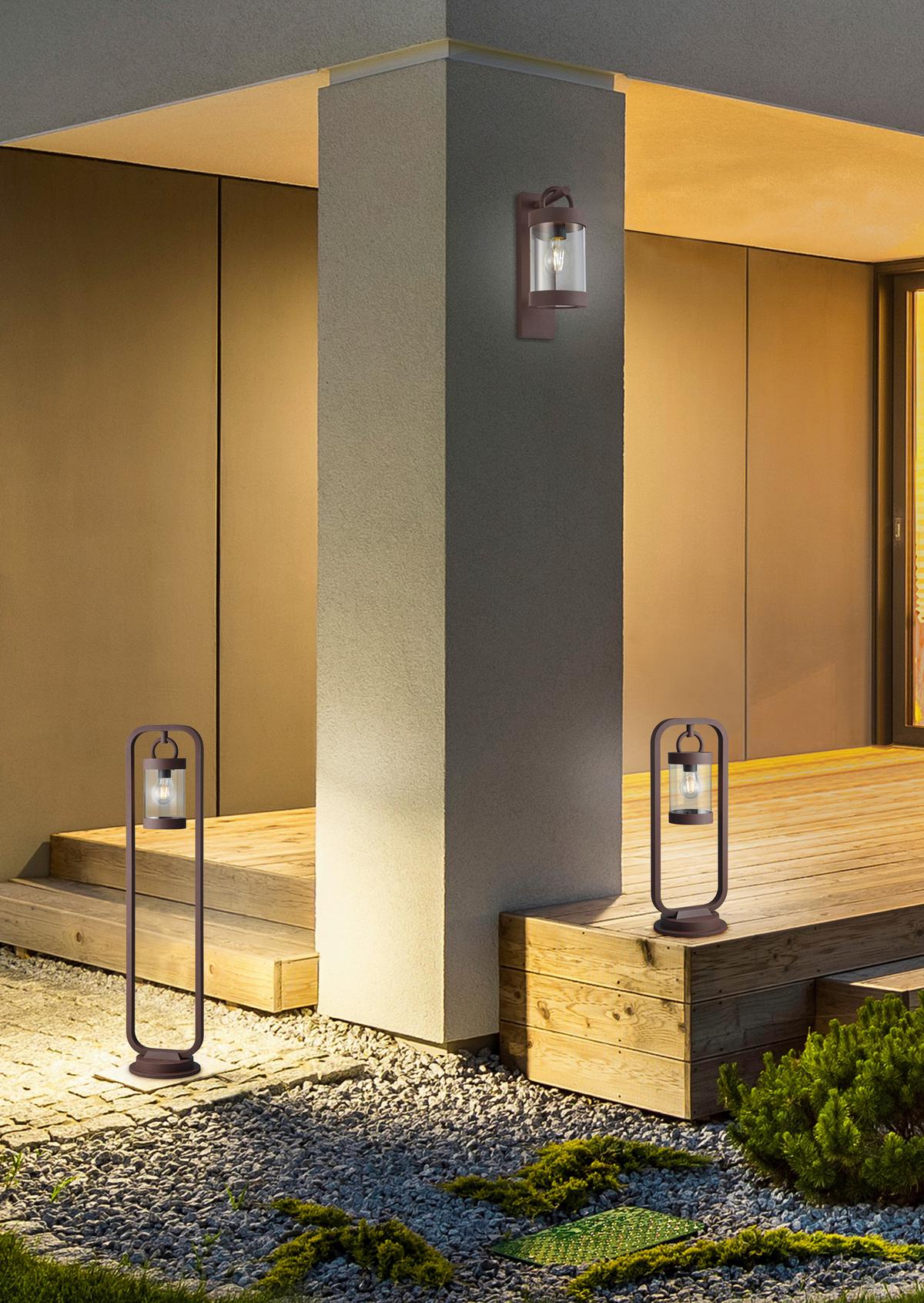 Wegeleuchte Sambesi 28 Watt Aluminium - Rostfarben, Basics, Metall (23/21/100cm) - Trio Leuchten