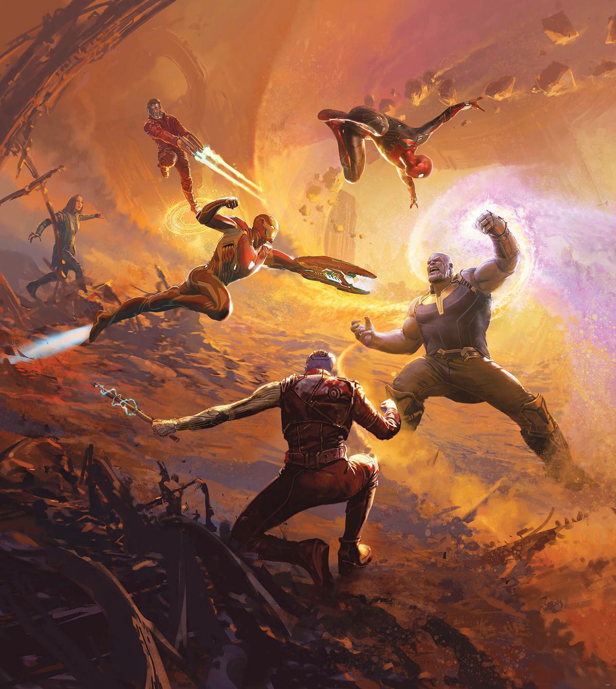 Fototapete Avengers Epic Battle Tiitan - Multicolor, Trend, Papier (250/280cm)