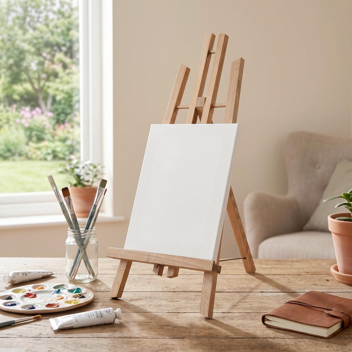 MALÍŘSKÝ STOJAN MARTA - hnědá, dřevo (50cm) - Modern Living