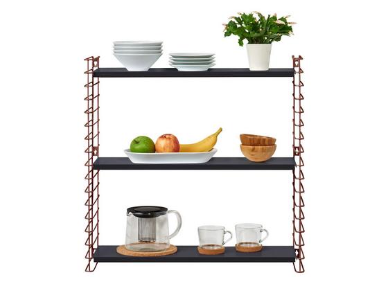 Wandregal Tomado 70cm Bronze/ Schwarz - Schwarz/Bronzefarben, KONVENTIONELL, Kunststoff/Metall (70/68/21cm) - Tomado Wandregal Tomado 70cm Bronze/ Schwarz - Schwarz/Bronzefarben, KONVENTIONELL, Kunststoff/Metall (70/68/21cm) - Tomado