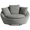 Sessel Maui - Dunkelgrau/Silberfarben, MODERN, Textil (130/80/112cm) - Trendmanufaktur