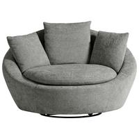 Sessel Maui - Dunkelgrau/Silberfarben, MODERN, Textil (130/80/112cm) - Trendmanufaktur