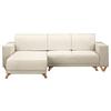 Ecksofa Bella Hellgrau S: 257x174 cm - Wengefarben/Hellgrau, Design, Textil (257/174cm) - Livetastic