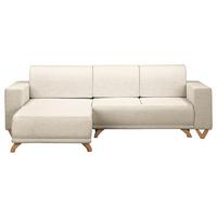 Ecksofa Bella Hellgrau S: 257x174 cm - Wengefarben/Hellgrau, Design, Textil (257/174cm) - Livetastic