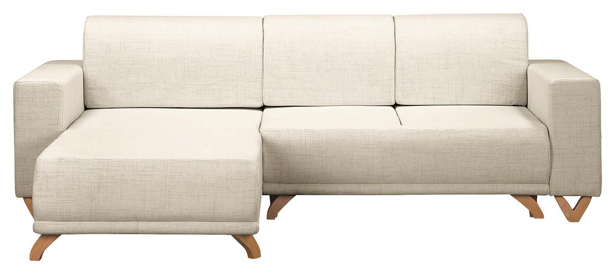 Ecksofa Bella Hellgrau S: 257x174 cm - Wengefarben/Hellgrau, Design, Textil (257/174cm) - Livetastic