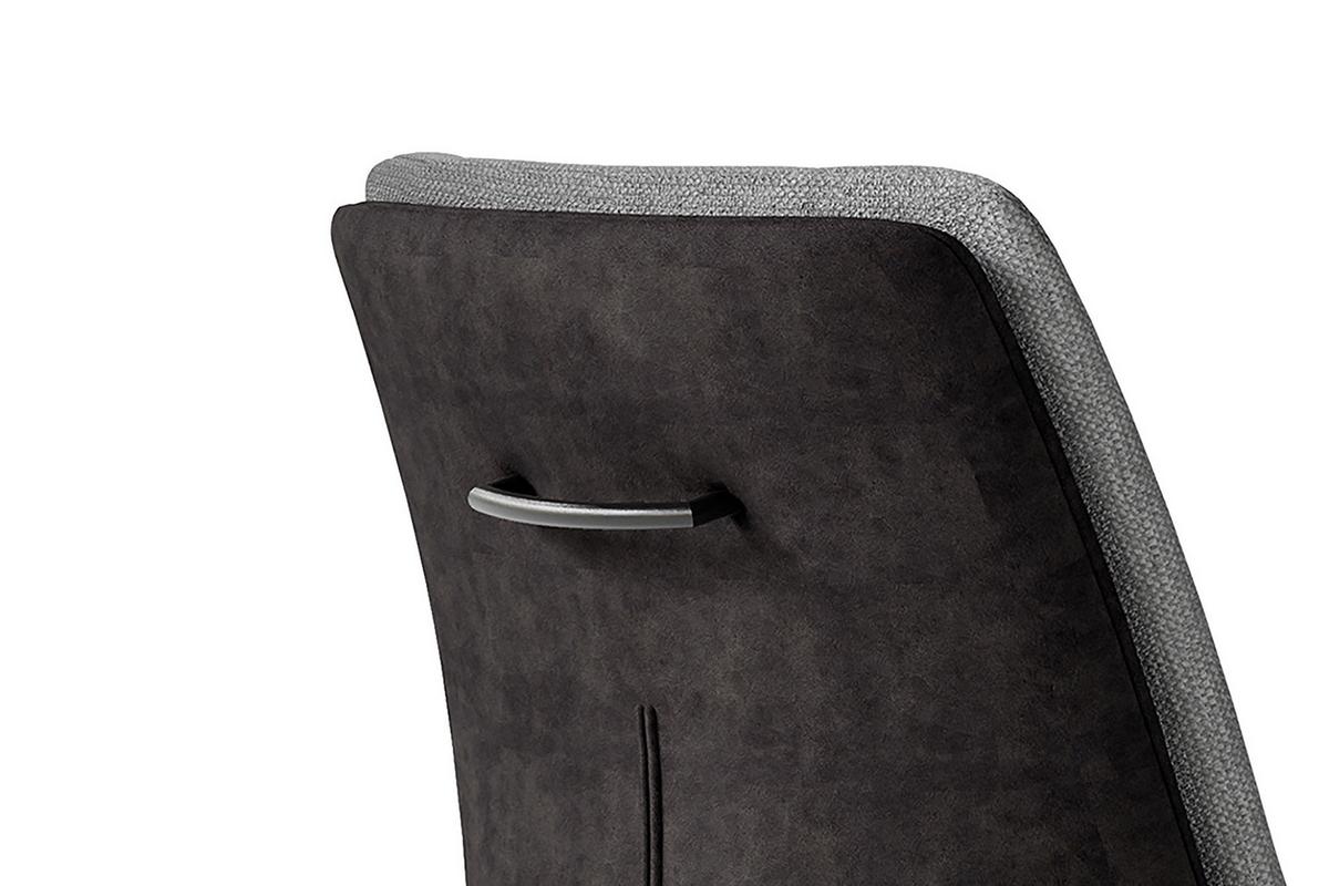 Stuhl-Set Phoenix - Hellgrau/Schwarz, MODERN, Textil/Metall (50/88/62cm) - MID.YOU
