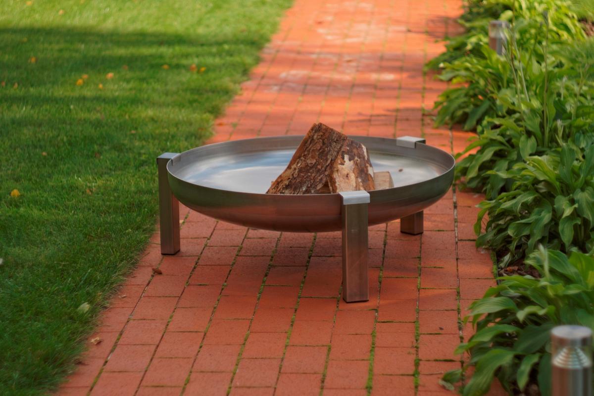 Feuerschale Basic XXL Edelstahl - Edelstahlfarben, Basics, Metall (63/63/28cm)