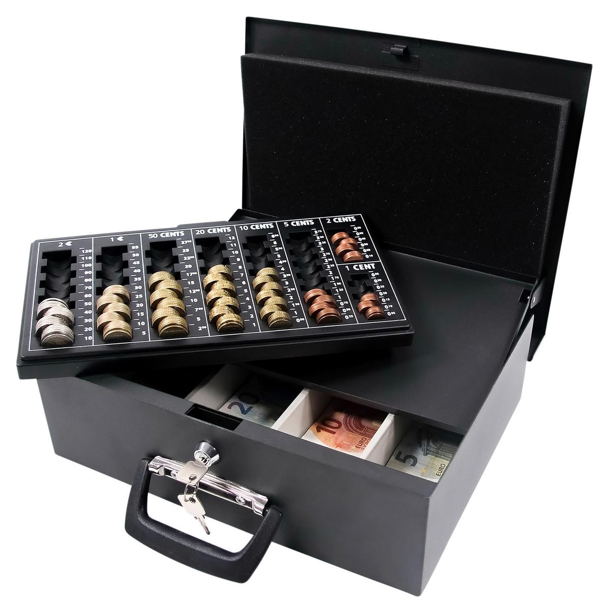 Geldkassette Safe I - Schwarz, Basics, Metall (35,5/10,5/27,5cm) - MID.YOU