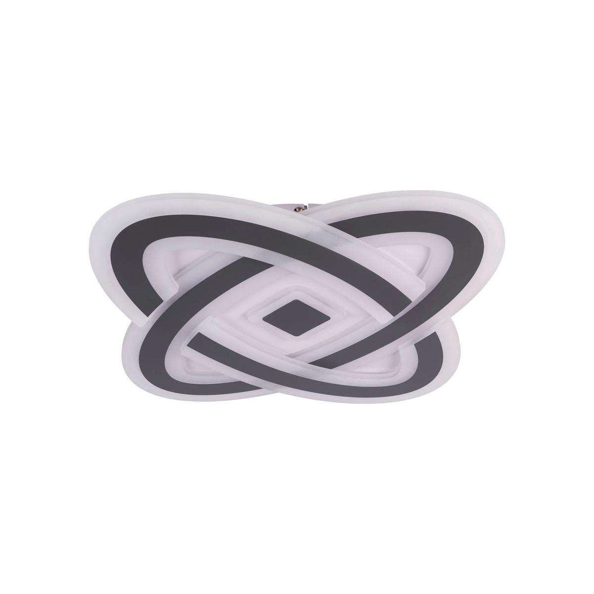 LED-Deckenleuchte Memory-Funktion - Weiß/Grau, Design, Kunststoff/Metall (48/48/6cm) - Näve