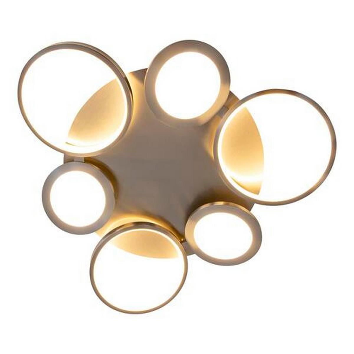 Led-deckenleuchte Ø 56 Cm, 3-Fach Dimmbar - Silberfarben, Design, Kunststoff/Metall (56cm) - Näve