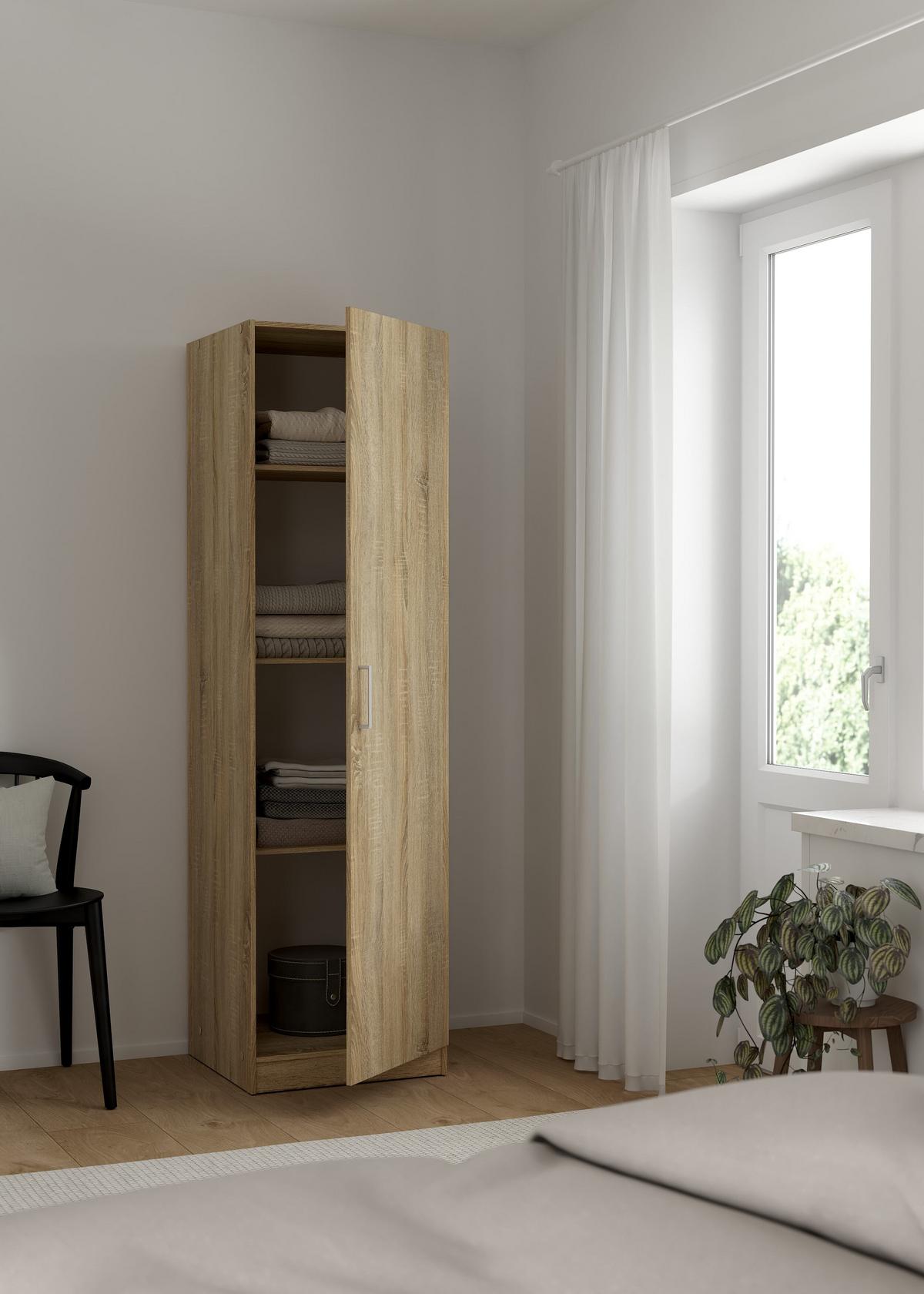 Ruhásszekrény Space - Sonoma tölgy, Konventionell, fa (48,6/175,4/49,5cm)