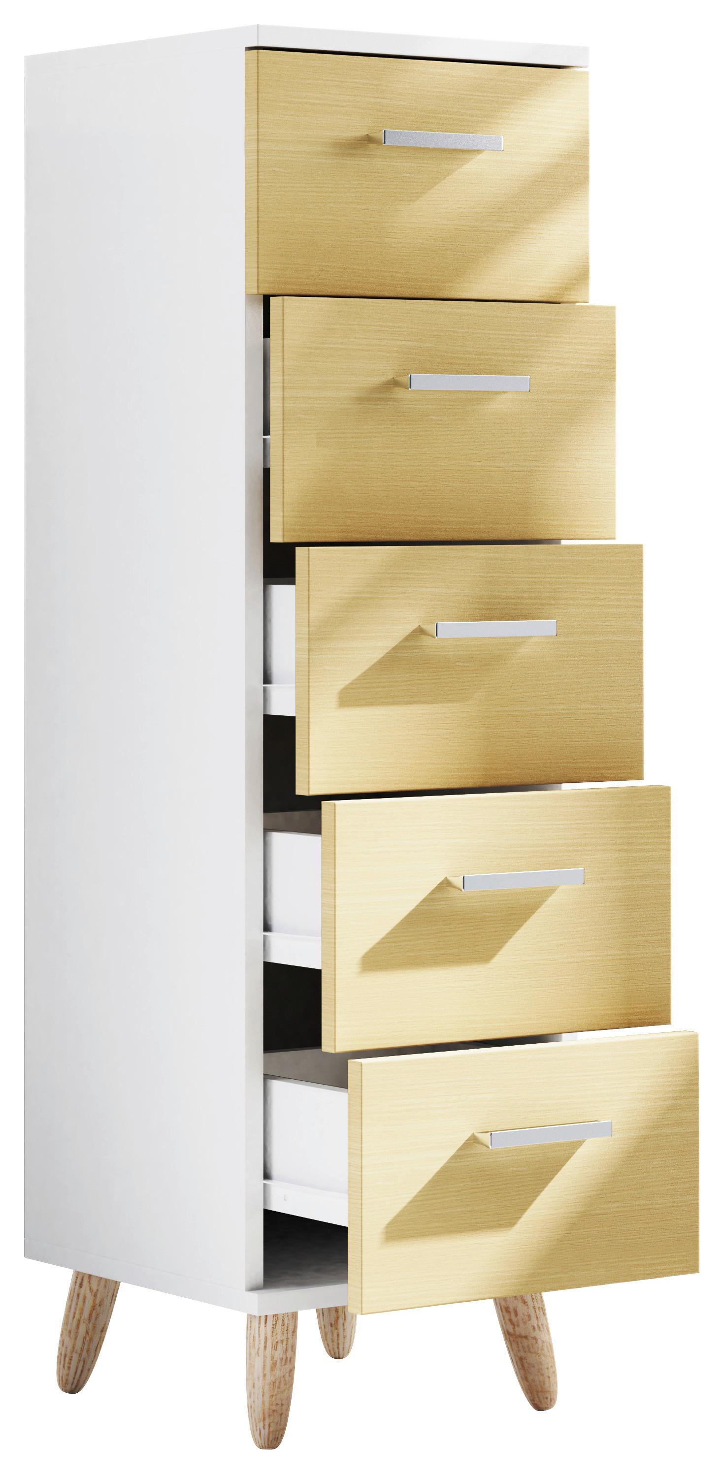 MIDISCHRANK LANDOS M - Honigeiche/Weiß, MODERN, Holzwerkstoff (30/100/30cm) - MID.YOU