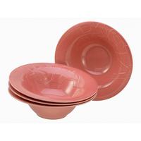 Tanier na cestoviny GOURMET, 4-dielny - tmavoružová, Trend, keramika (27cm) - Creatable