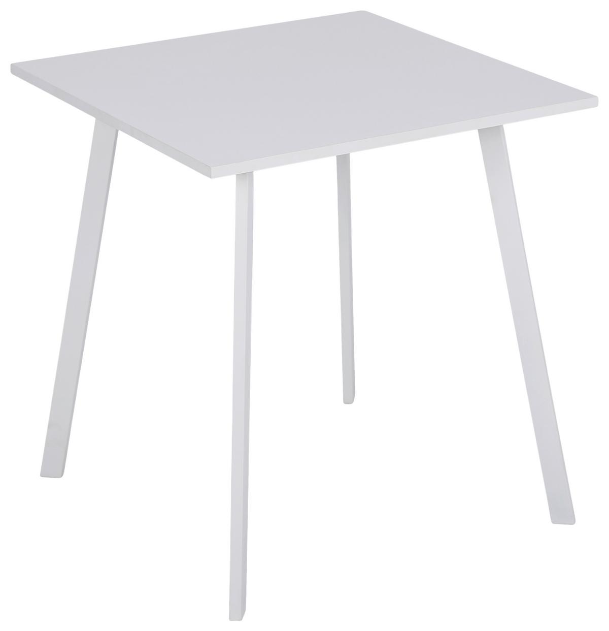 JEDÁLENSKÝ STÔL EMIL -BASED- - biela, Design, kov/kompozitné drevo (70/75/70cm) - Based