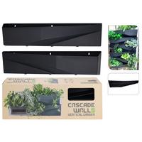 Übertopf Cascade Gartenwand Kunststoff Anthrazit - Anthrazit, Basics, Kunststoff (78/19/35cm)