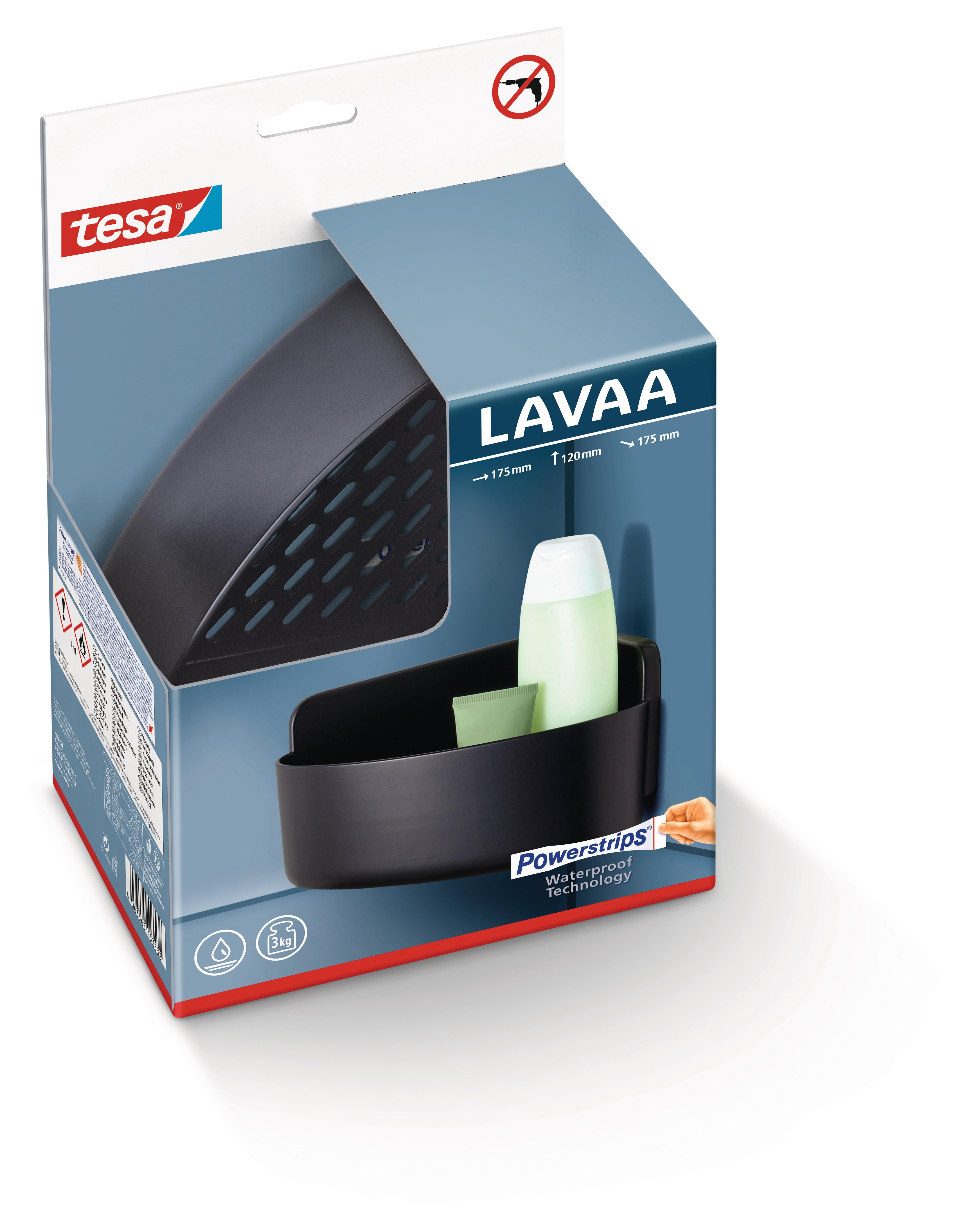 Duschkorb Lavaa 40517-00000-00 - Schwarz, Basics, Kunststoff (17,5/12/17,5cm)
