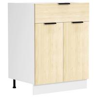 Küchenunterschrank Fasola Honigeiche/weiß B: 60 Cm - Honigeiche/Weiß, Trend, Holzwerkstoff (60/82/46cm) - MID.YOU