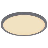 LED-Deckenleuchte Yesenia Ø 29,4 cm mit Memory-Funktion - Opal/Graphitfarben, MODERN, Kunststoff (29,4/2,5cm) - Luca Bessoni