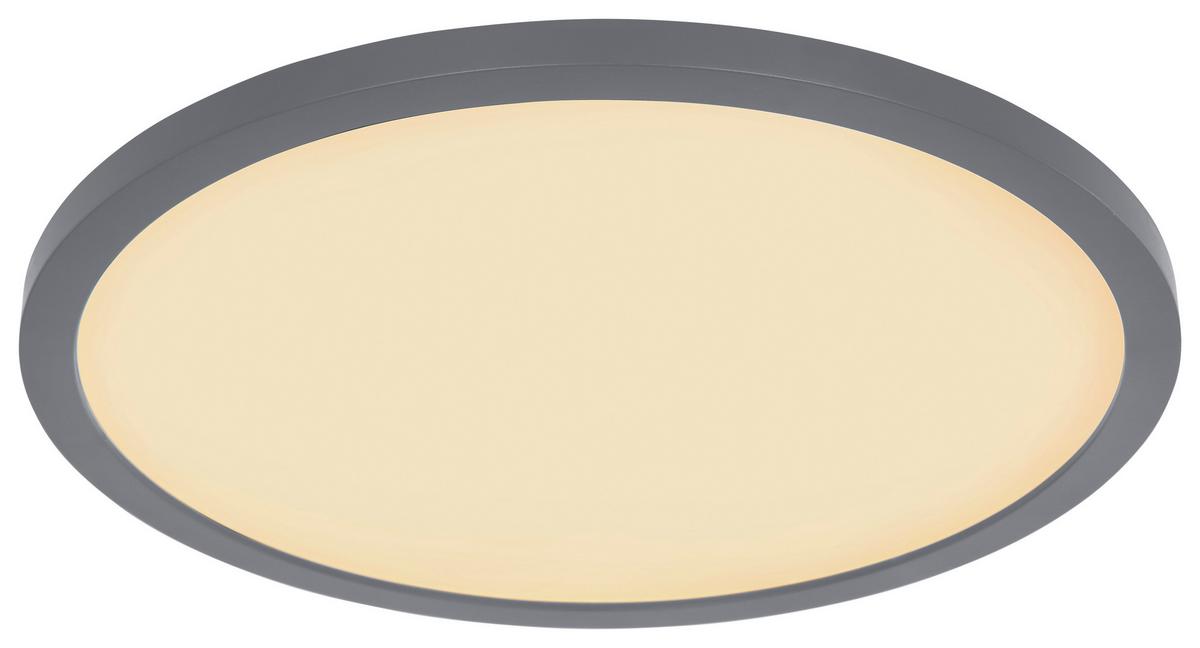 LED-Deckenleuchte Yesenia Ø 29,4 cm mit Memory-Funktion - Opal/Graphitfarben, MODERN, Kunststoff (29,4/2,5cm) - Luca Bessoni