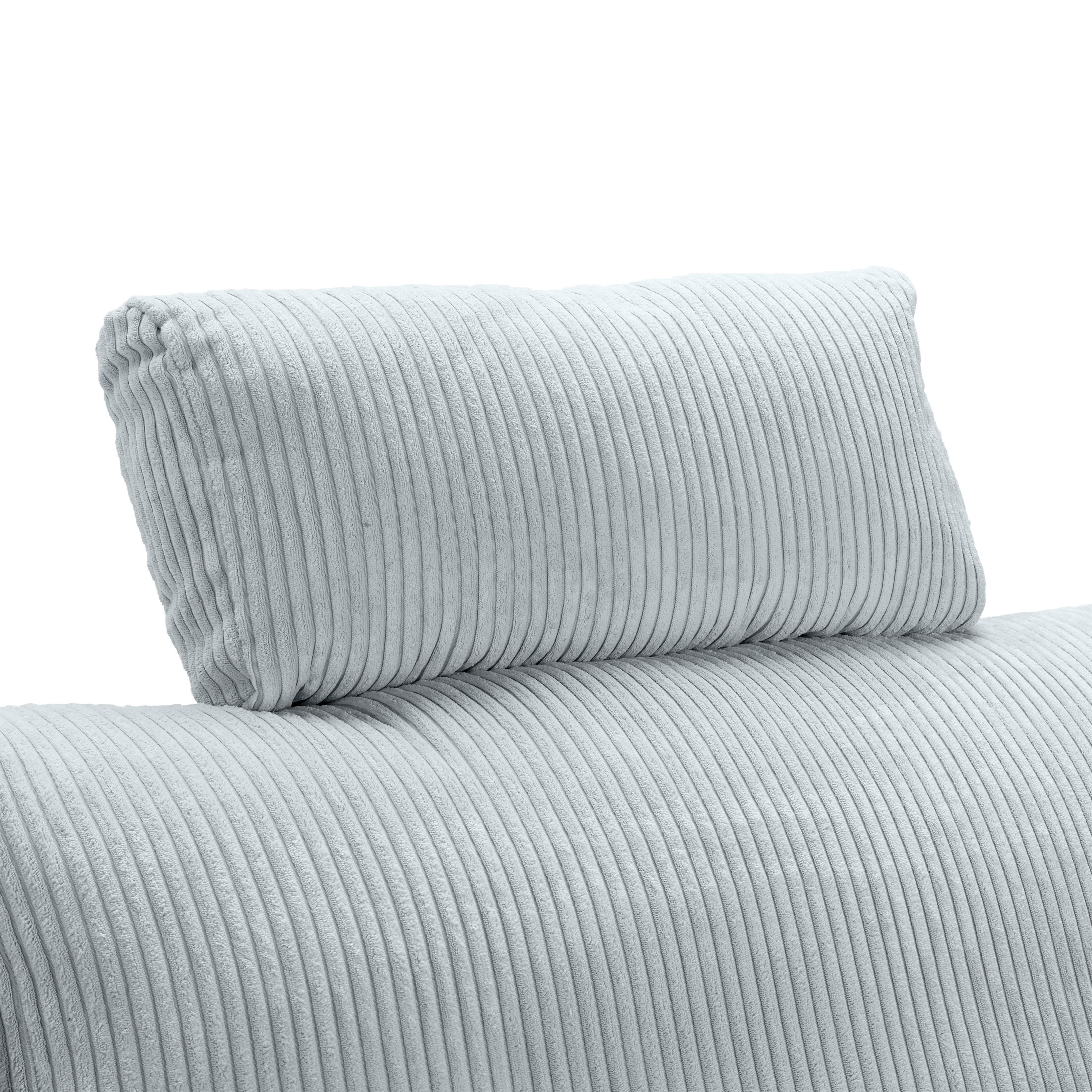 Opěrka hlavy LILLE, šedý manšestr - šedá, Moderní, textil (58/23/10cm) - Mömax