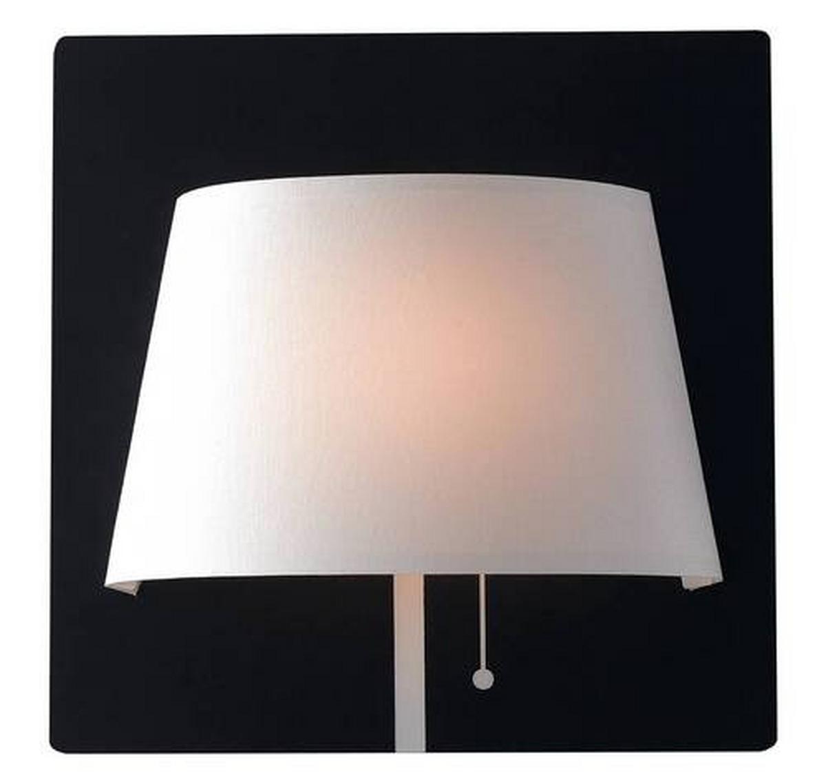 Led-wandleuchte Led-Wharol-Bw - Schwarz/Weiß, Design, Textil/Metall (8,7/25/25cm)