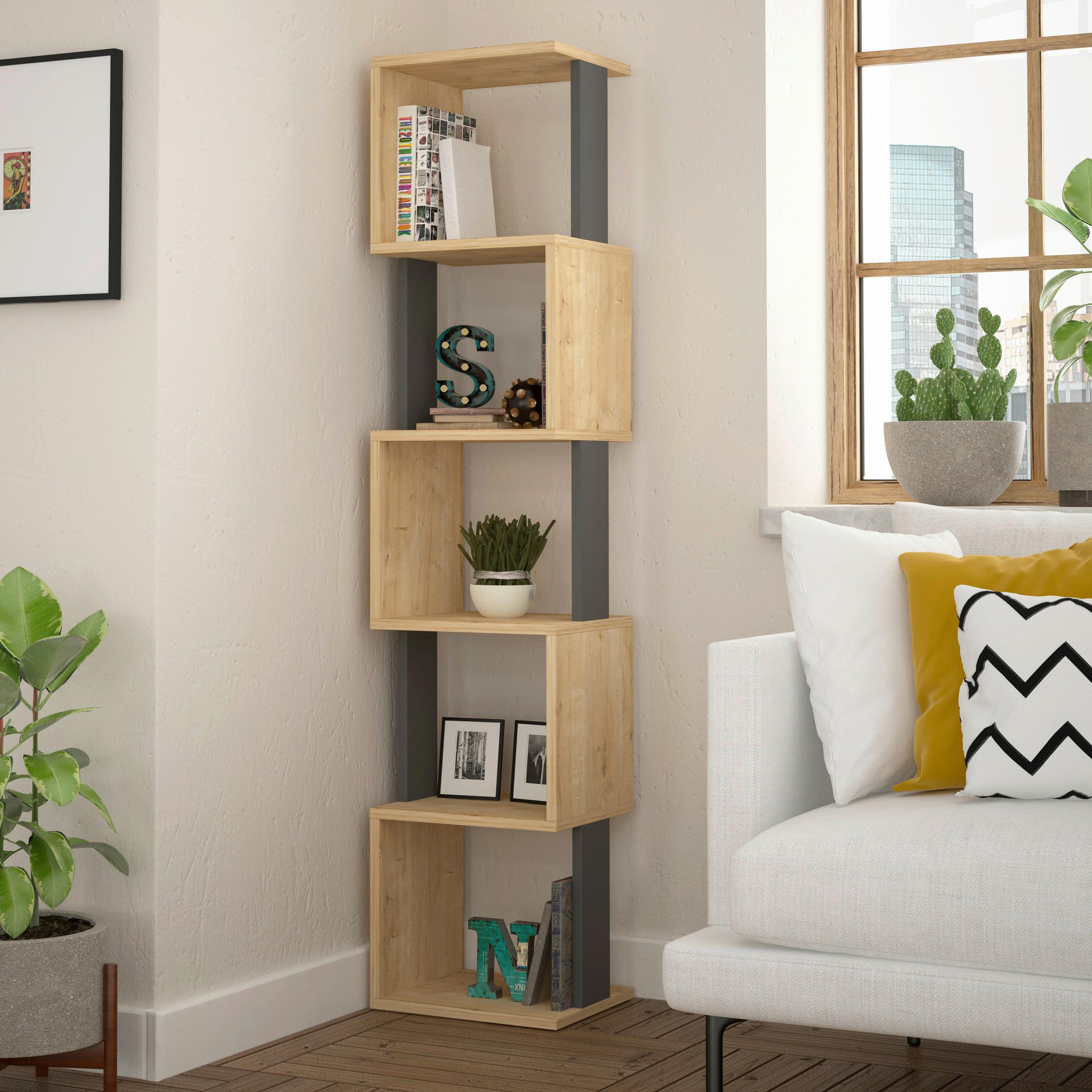 Aktenregal Piri Eiche Dekor, B: 35 Cm - Eichefarben, Design, Holzwerkstoff (35/161/30cm) - Livetastic