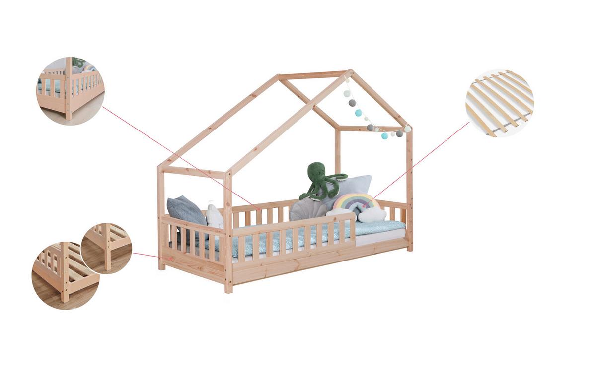 Hausbett Lou Naturfarben B: 90 Cm - Naturfarben, MODERN, Holz (90/200cm) - MID.YOU