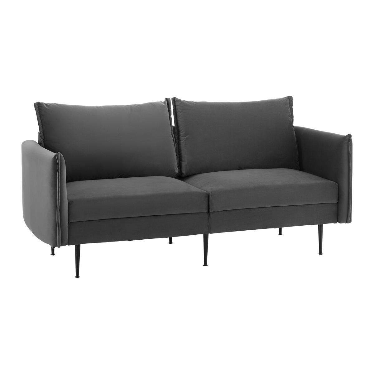 Pohovka YARA sivá - čierna/sivá, Modern, kov/drevo (194/77/92cm) - Bessagi Home