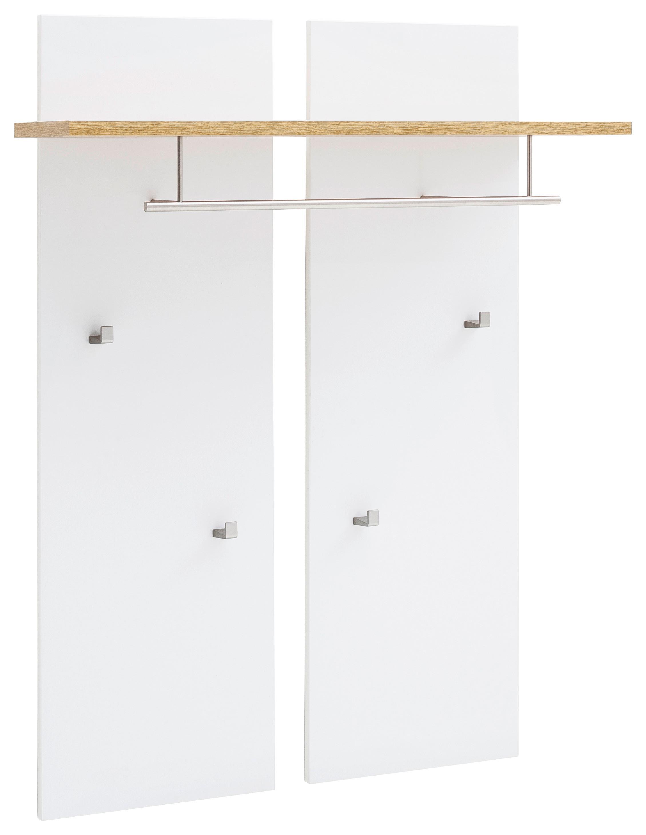 ŠATNÍ PANEL CALI - bílá/barvy dubu, Moderní, kompozitní dřevo (88/118/28cm) - Premium Living