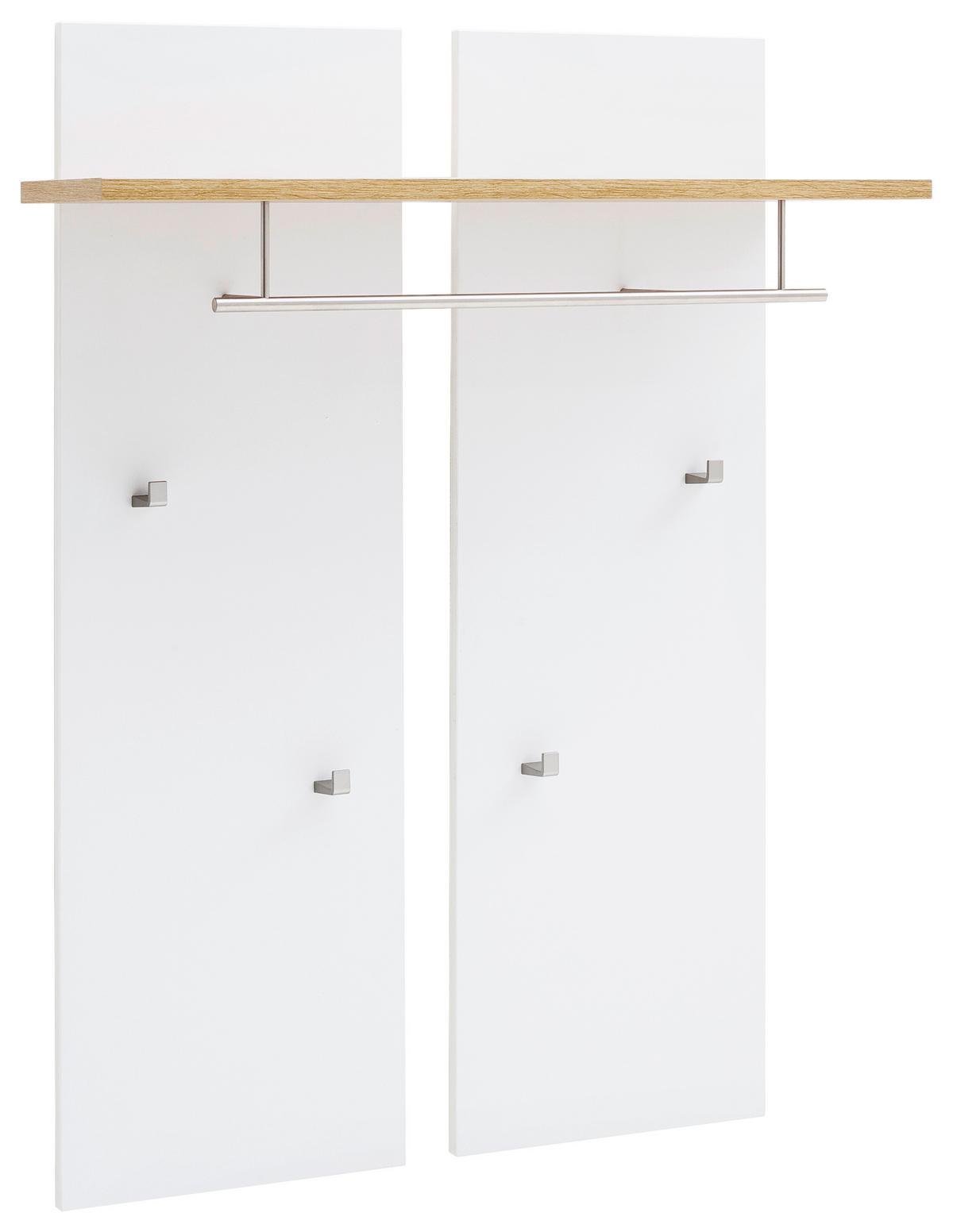 ŠATNÍ PANEL CALI - bílá/barvy dubu, Moderní, kompozitní dřevo (88/118/28cm) - Premium Living