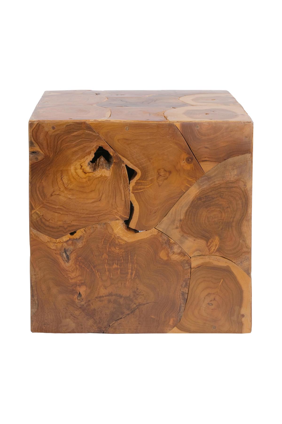 Beistelltisch aus Teakholz Radix, Natur - Klar, Natur, Holz (45/45/45cm) - Kayoom