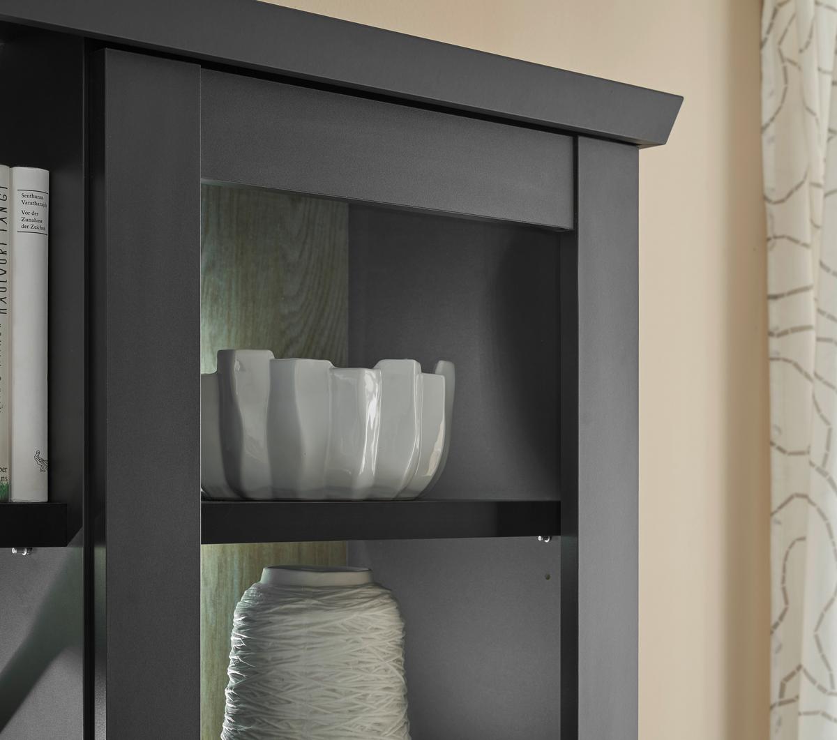 Buffet Lincoln Schwarz/Eichefarben B: 158cm - Eichefarben/Schwarz, Design, Holzwerkstoff (158/201/42cm) - MID.YOU