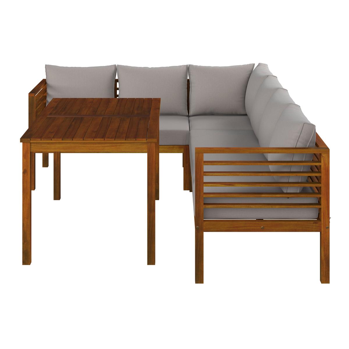 TERASOVÁ SEDACÍ SOUPRAVA NICO - barvy akácie/béžová, Natur, dřevo (226/65/173cm) - Mömax