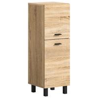 Midischrank Boston Sonoma Eiche Dekor B: 30 Cm - Schwarz/Sonoma Eiche, MODERN, Holzwerkstoff (30/80/29cm) - MID.YOU