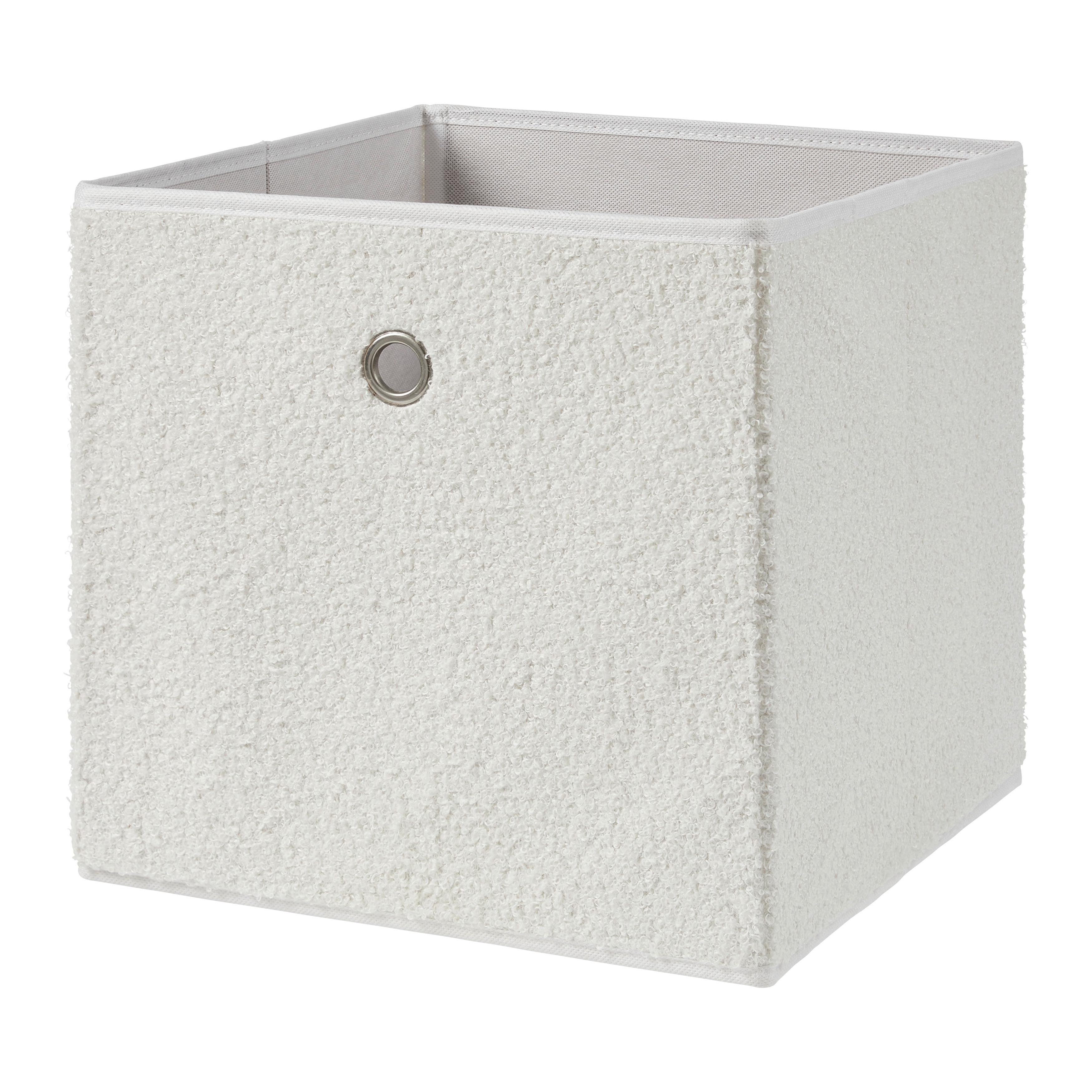 skladací box TEDDY -EXT- - biela, Modern, kartón/textil (30/30/30cm) - Mömax