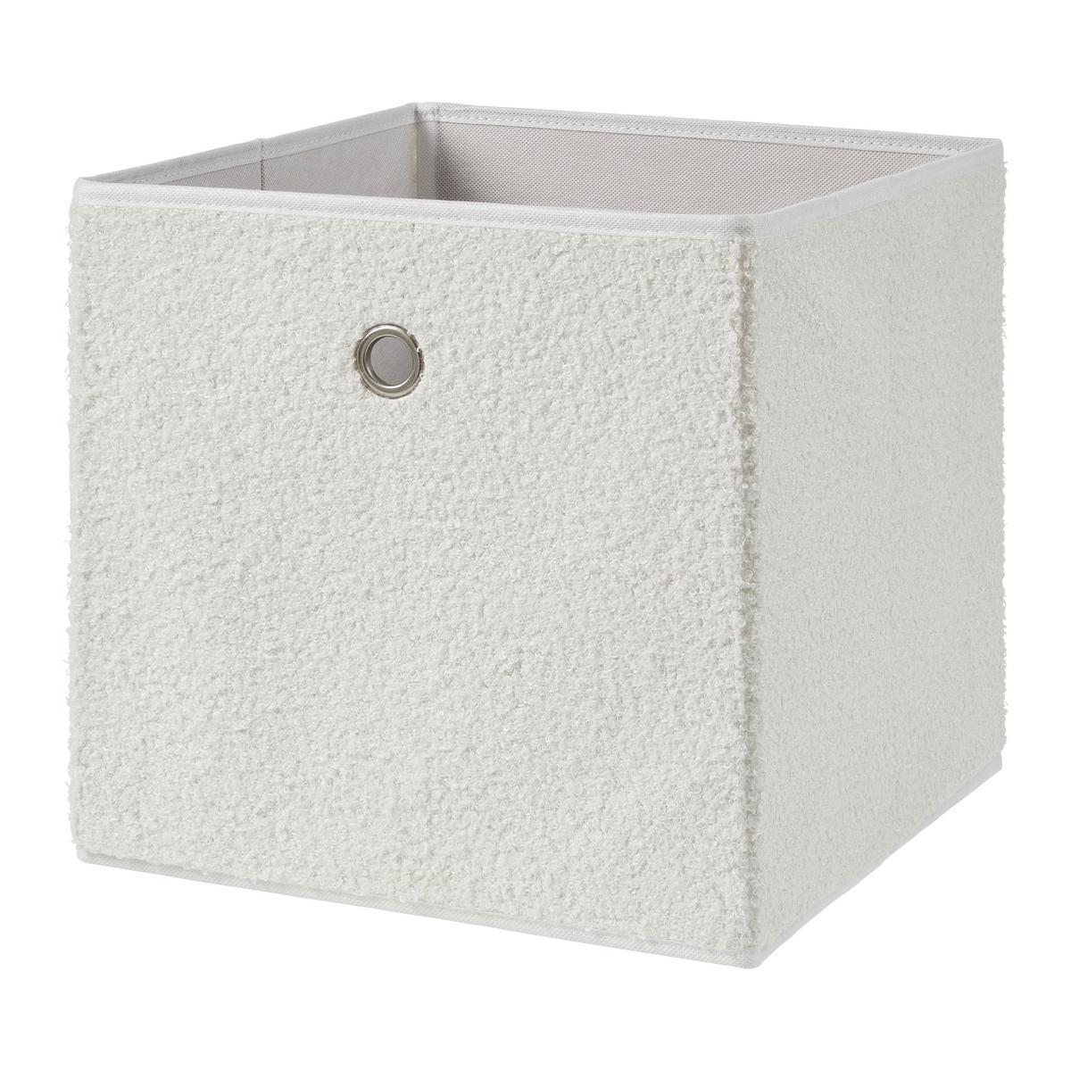 skládací krabice TEDDY -EXT- - bílá, Moderní, karton/textil (30/30/30cm) - Mömax
