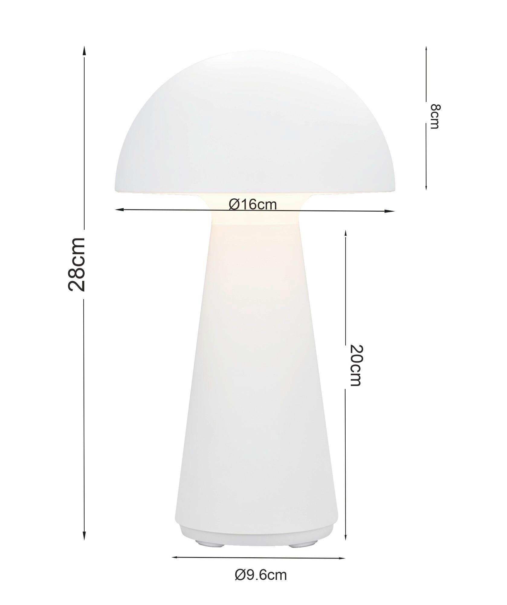STOLNÍ LED LAMPA TRENDIM - bílá, Moderní, plast (16/28cm) - Modern Living