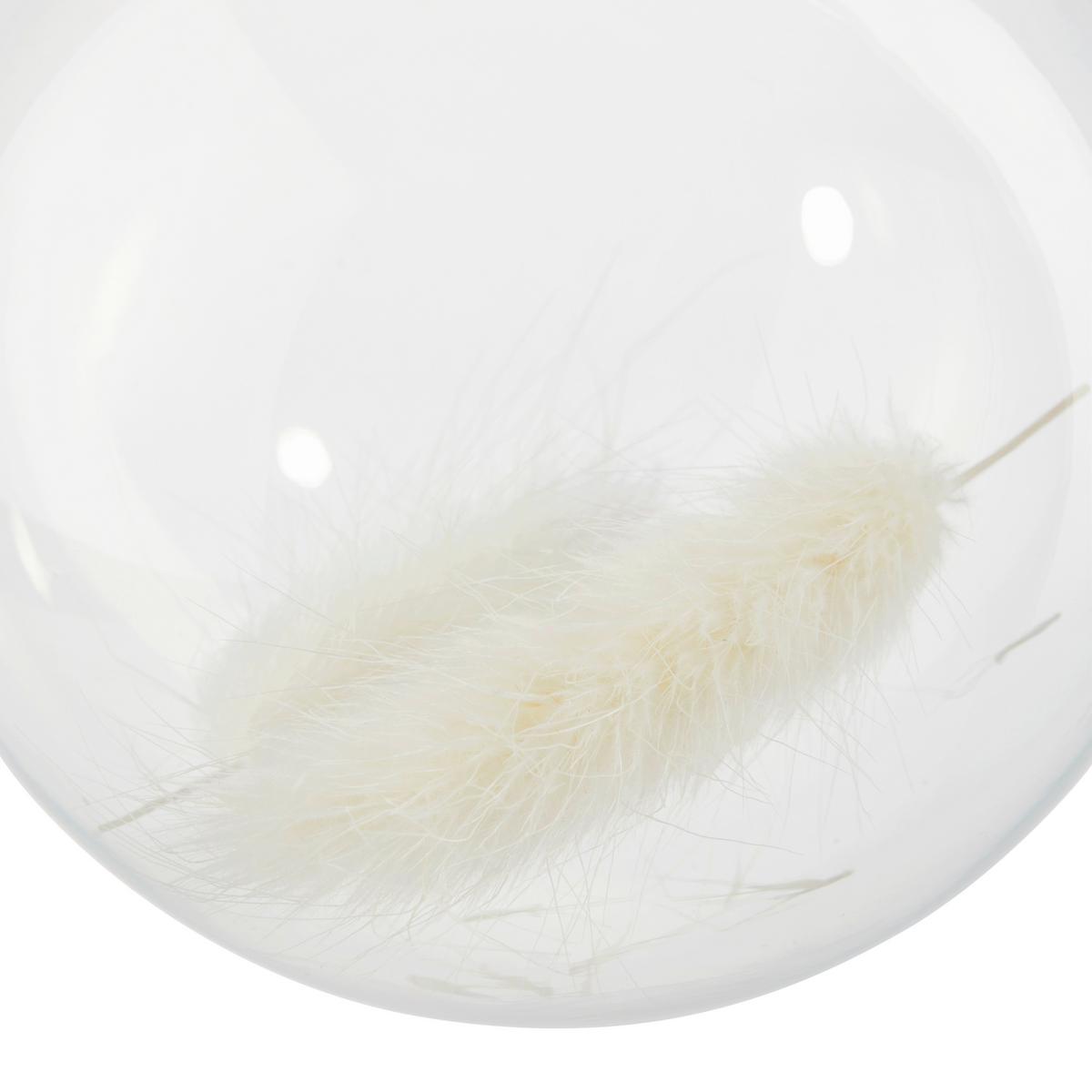 Christbaumkugel Glas Naturafraben/Transparent - Transparent/Naturfarben, MODERN, Glas (8cm)